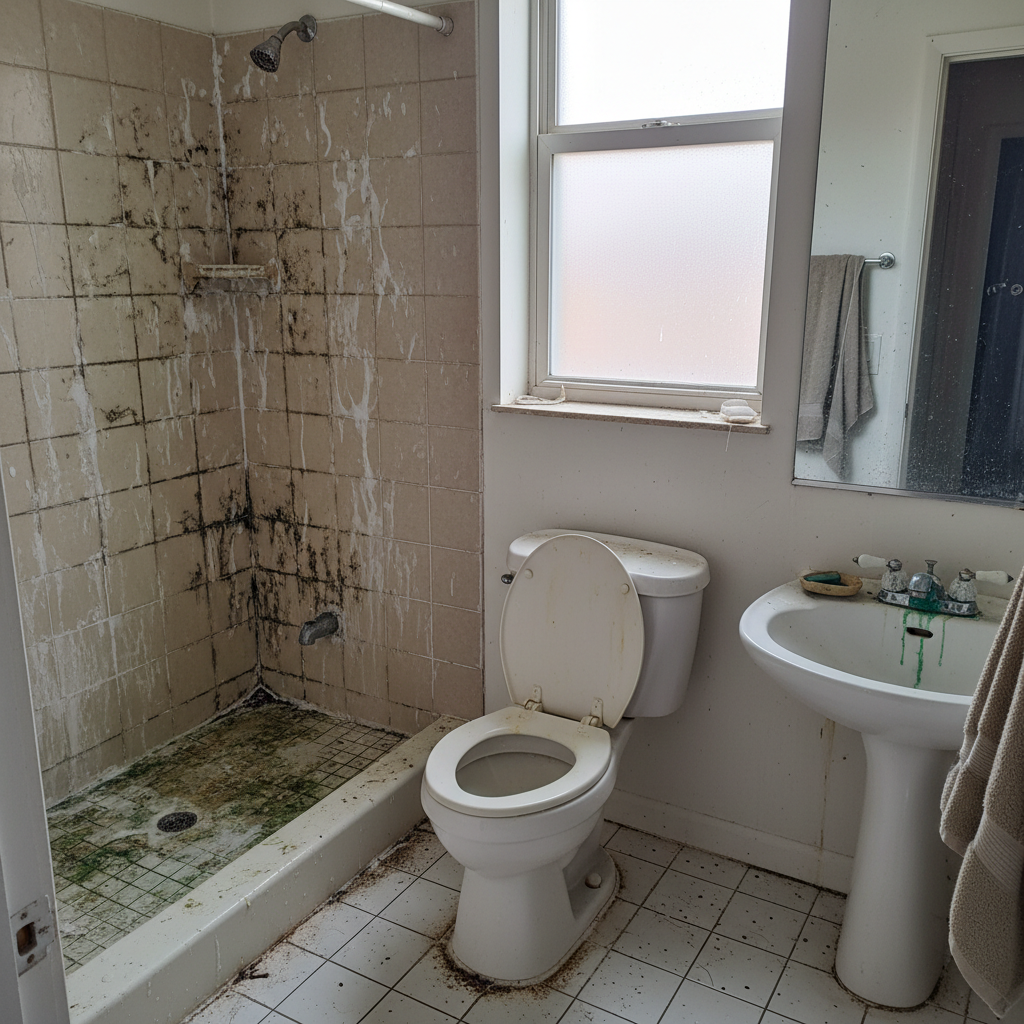Avant - Salle de bain résidentielle
